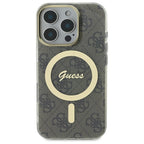 Guess MagSafe dėklas iPhone 16 Pro – rudas