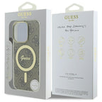 Guess MagSafe dėklas iPhone 16 Pro – rudas