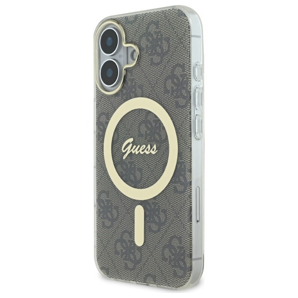 Guess IML 4G MagSafe dėklas iPhone 16 – rudas