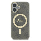 Guess IML 4G MagSafe dėklas iPhone 16 – rudas