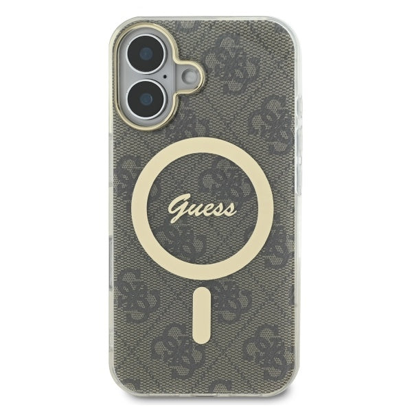 Guess IML 4G MagSafe dėklas iPhone 16 – rudas