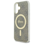 Guess IML 4G MagSafe dėklas iPhone 16 – rudas