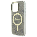 Guess MagSafe dėklas iPhone 16 Pro Max – rudas