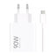 Xiaomi HyperCharge Combo sieninis įkroviklis 90W 6.1A USB-A su USB-C laidu - baltas