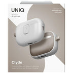 Uniq Clyde dėklas AirPods Pro 3 kart. – pilkai smėlinis