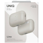 Uniq Lino Silicone dėklas AirPods Pro 3 kart. – smėlinis -- AirPods Pro