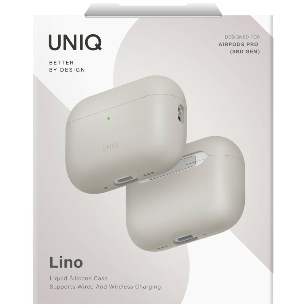 Uniq Lino Silicone dėklas AirPods Pro 3 kart. – smėlinis -- AirPods Pro