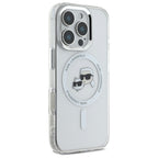 Karl Lagerfeld MagSafe dėklas iPhone 16 Pro – baltas