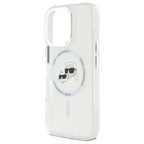 Karl Lagerfeld MagSafe dėklas iPhone 16 Pro – baltas