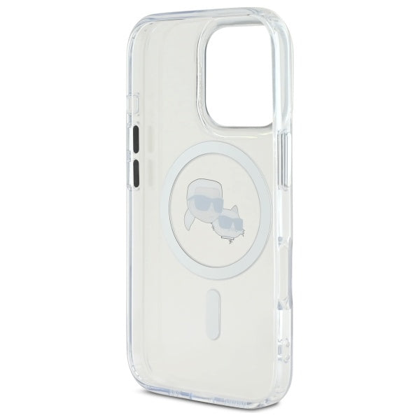 Karl Lagerfeld MagSafe dėklas iPhone 16 Pro – baltas