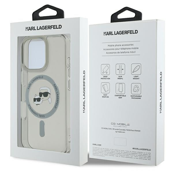 Karl Lagerfeld MagSafe dėklas iPhone 16 Pro – juodas