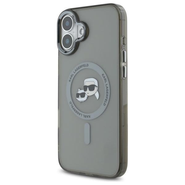 Karl Lagerfeld MagSafe dėklas iPhone 16 Plus – juodas