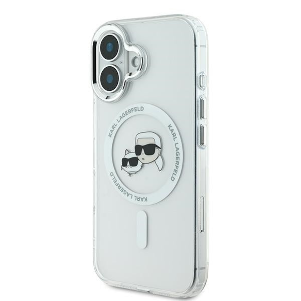 Karl Lagerfeld MagSafe dėklas iPhone 16 – baltas