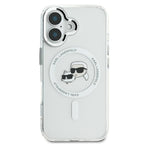 Karl Lagerfeld MagSafe dėklas iPhone 16 – baltas