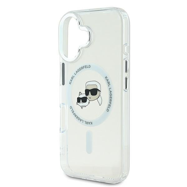 Karl Lagerfeld MagSafe dėklas iPhone 16 – baltas