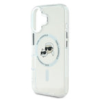 Karl Lagerfeld MagSafe dėklas iPhone 16 – baltas
