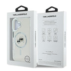 Karl Lagerfeld MagSafe dėklas iPhone 16 – baltas