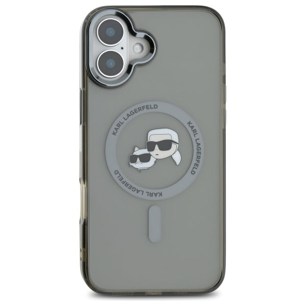 Karl Lagerfeld MagSafe dėklas iPhone 16 – juodas
