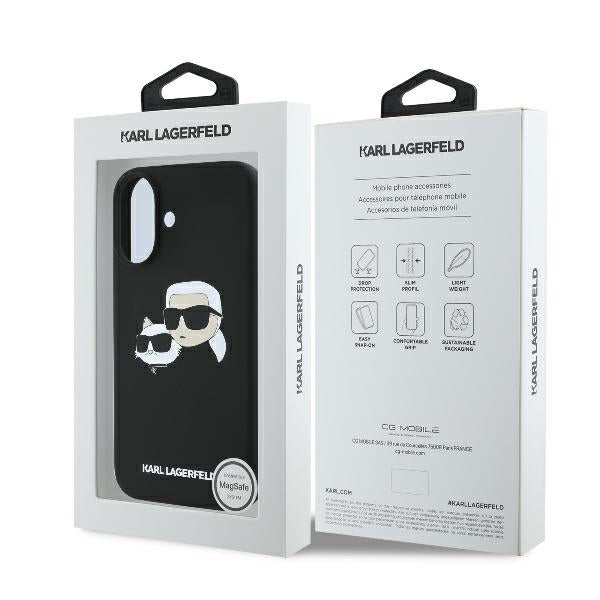 Karl Lagerfeld MagSafe dėklas iPhone 16 – juodas -- iPhone 16