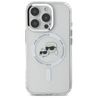 Karl Lagerfeld MagSafe dėklas iPhone 16 Pro Max – baltas