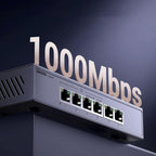 Ugreen Ethernet jungiklis 6 prievadai 1Gb/s su PoE - pilka -- Uncategorized