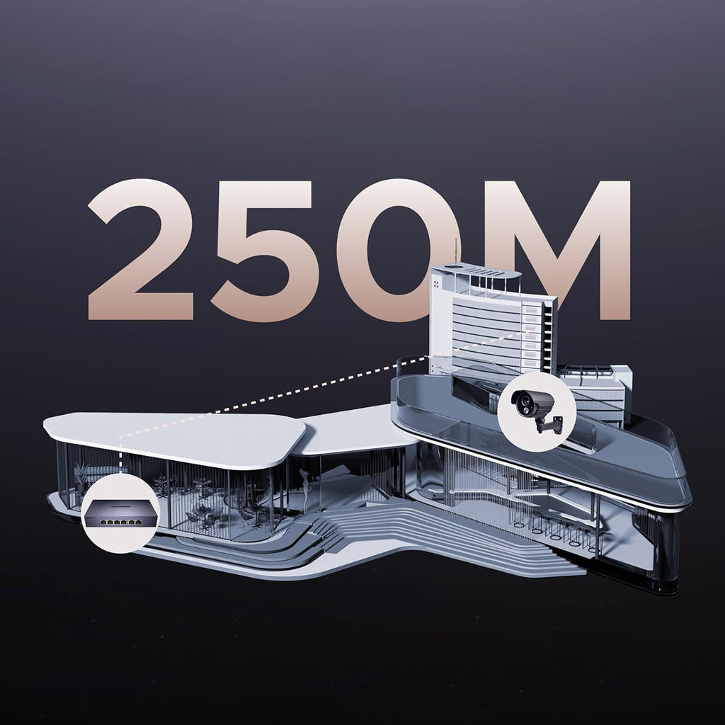 Ugreen Ethernet jungiklis 6 prievadai 1Gb/s su PoE - pilka -- Uncategorized