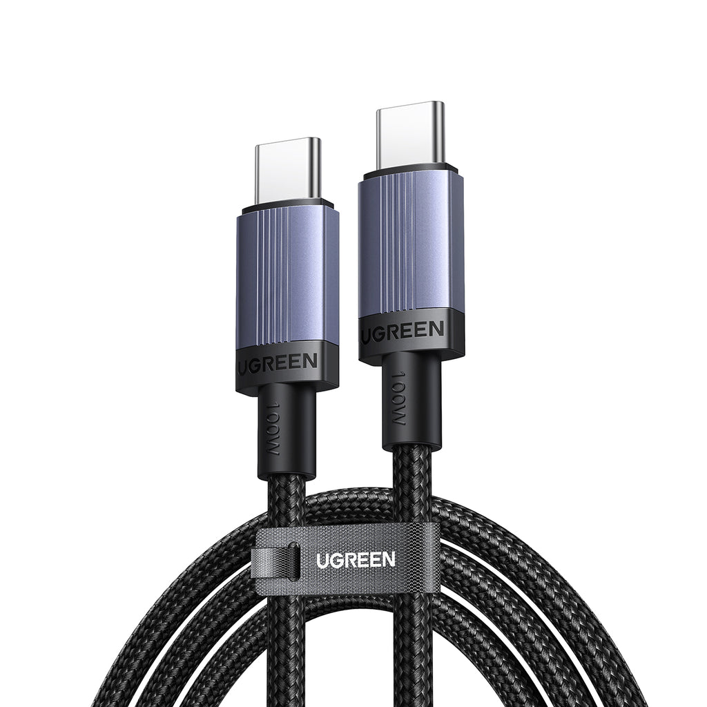 Ugreen USB-C į USB-C PD laidas 100W 5A 1m - juodas -- Cell phone cables