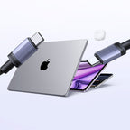 Ugreen USB-C į USB-C PD laidas 100W 5A 1m - juodas -- Cell phone cables