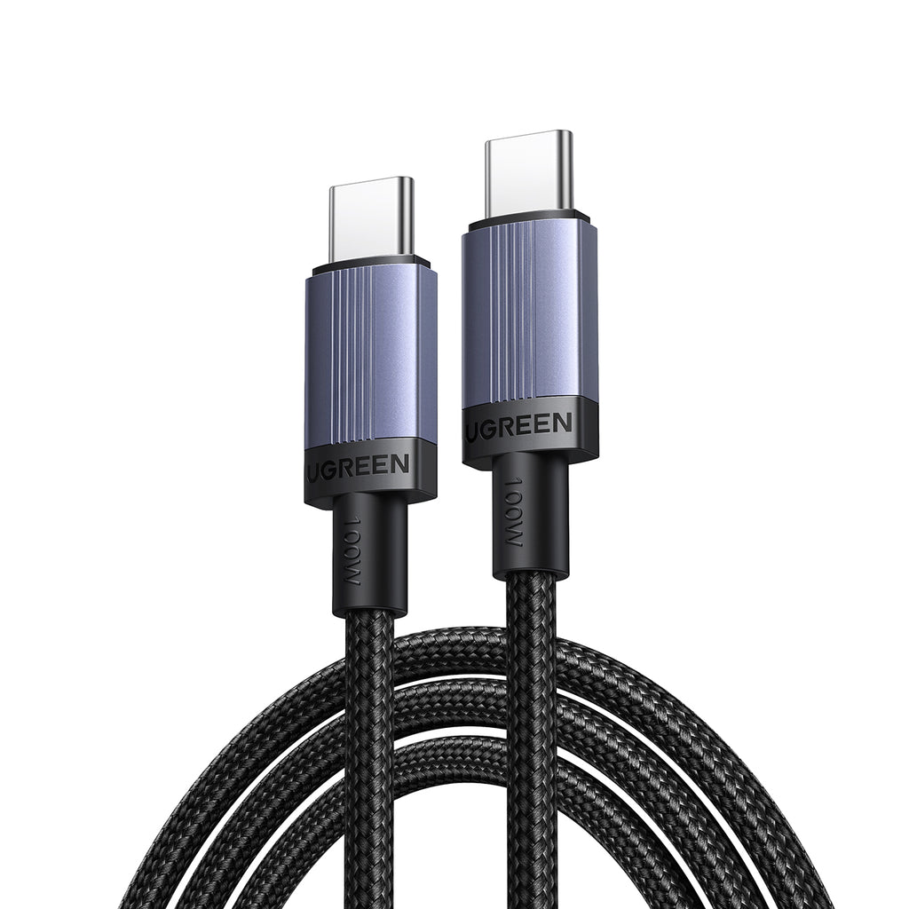 Ugreen USB-C į USB-C PD kabelis 100W 5A 2m - juodas -- Cell phone cables