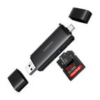 Ugreen 2in1 USB-C / USB-A SD 4.0 UHS-II kortelių skaitytuvas - Juodas -- Memory Card Readers