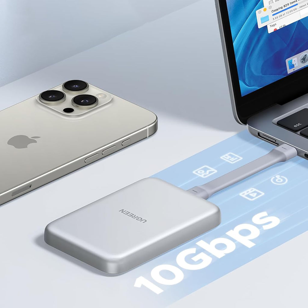 Ugreen M.2 NVMe SSD Magnetinis Dėklas - Baltas -- Hard Drive Adapters