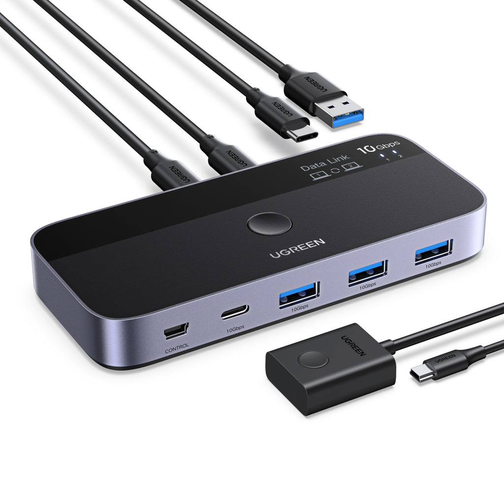 Ugreen perjungiklis USB-C USB-A 10Gb/s - pilka -- KVM Switches