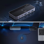 Ugreen perjungiklis USB-C USB-A 10Gb/s - pilka -- KVM Switches