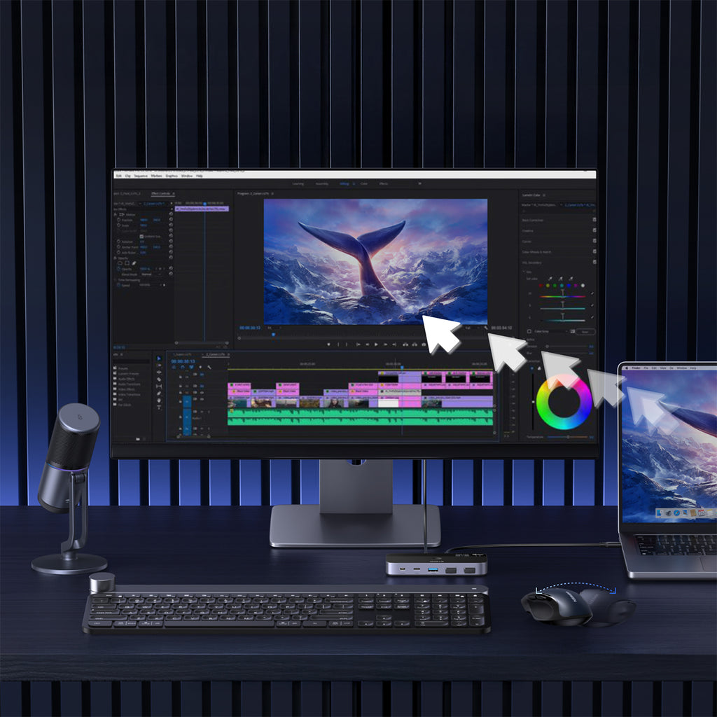 Ugreen perjungiklis USB-C USB-A 10Gb/s - pilka -- KVM Switches