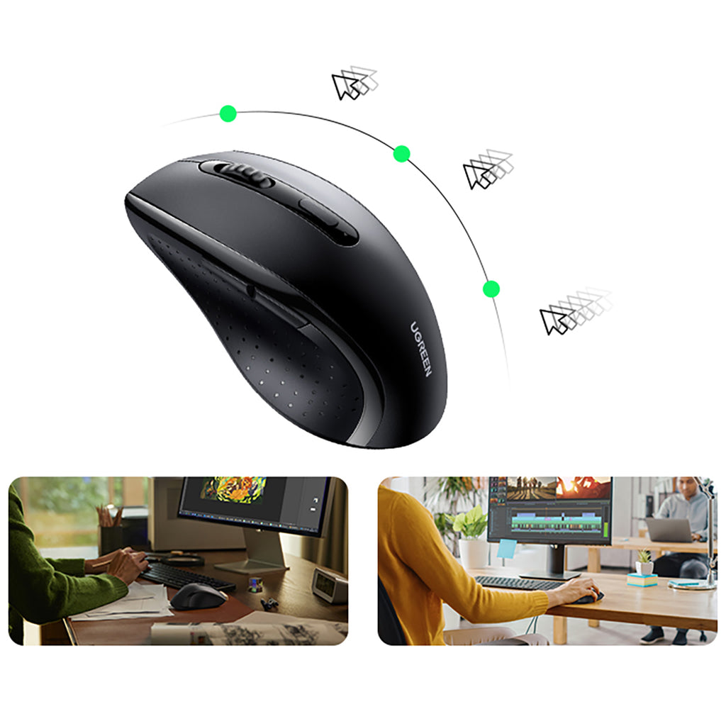 Ugreen belaidis ergonominis optinis pelė - juoda -- Uncategorized