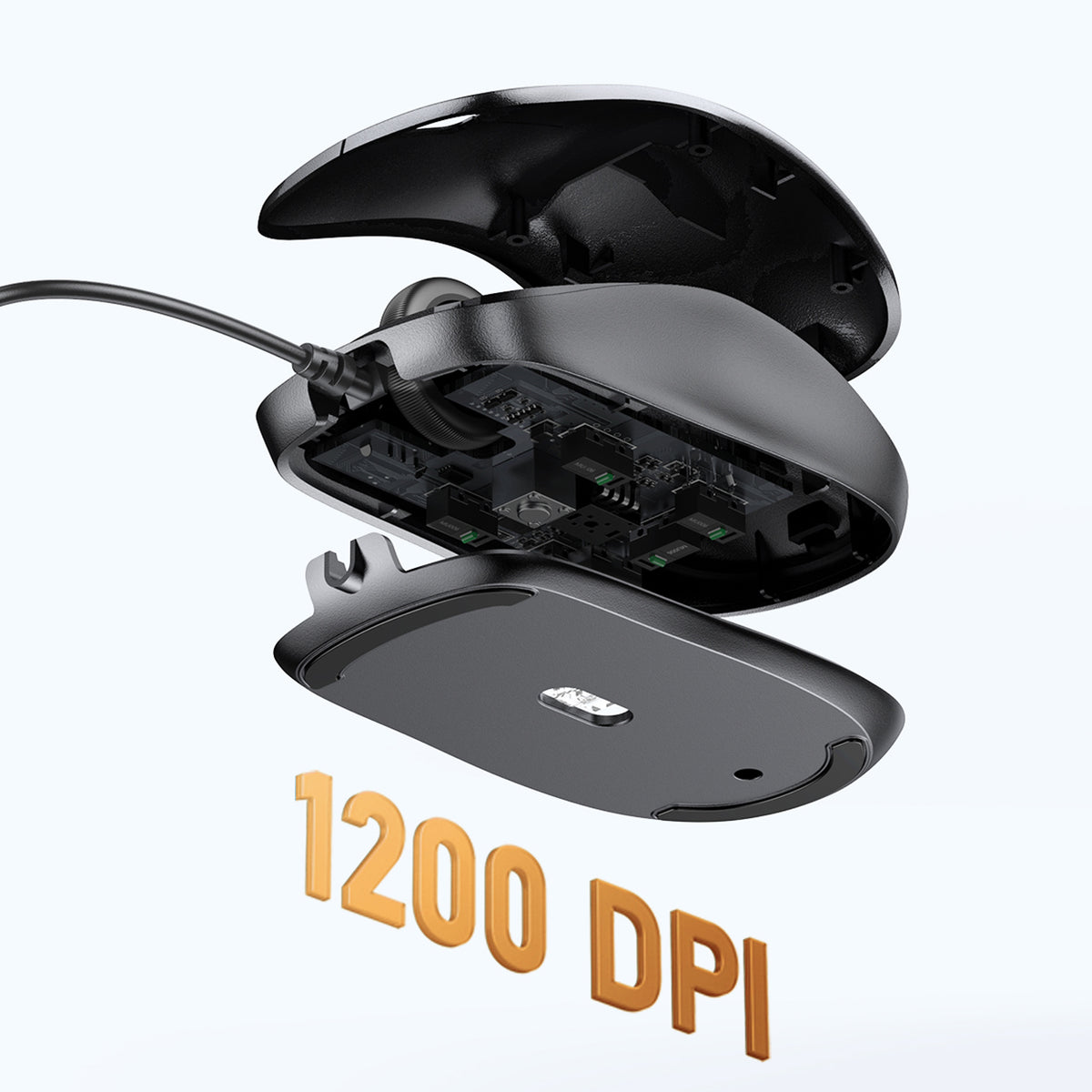Ugreen laidinė optinė pelė - juoda -- Uncategorized