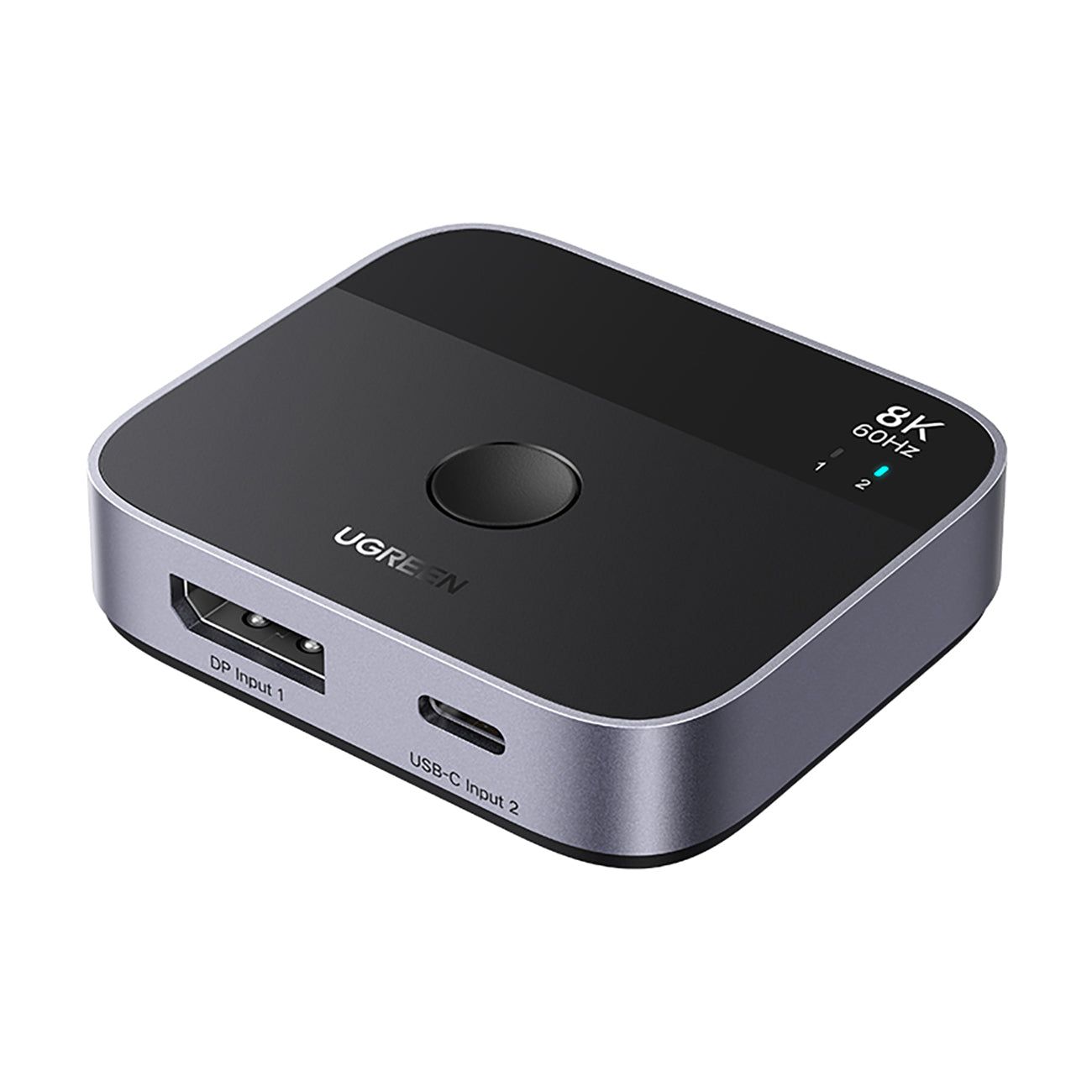 Ugreen DisplayPort/USB-C į USB-C perjungiklis - pilka -- KVM Switches