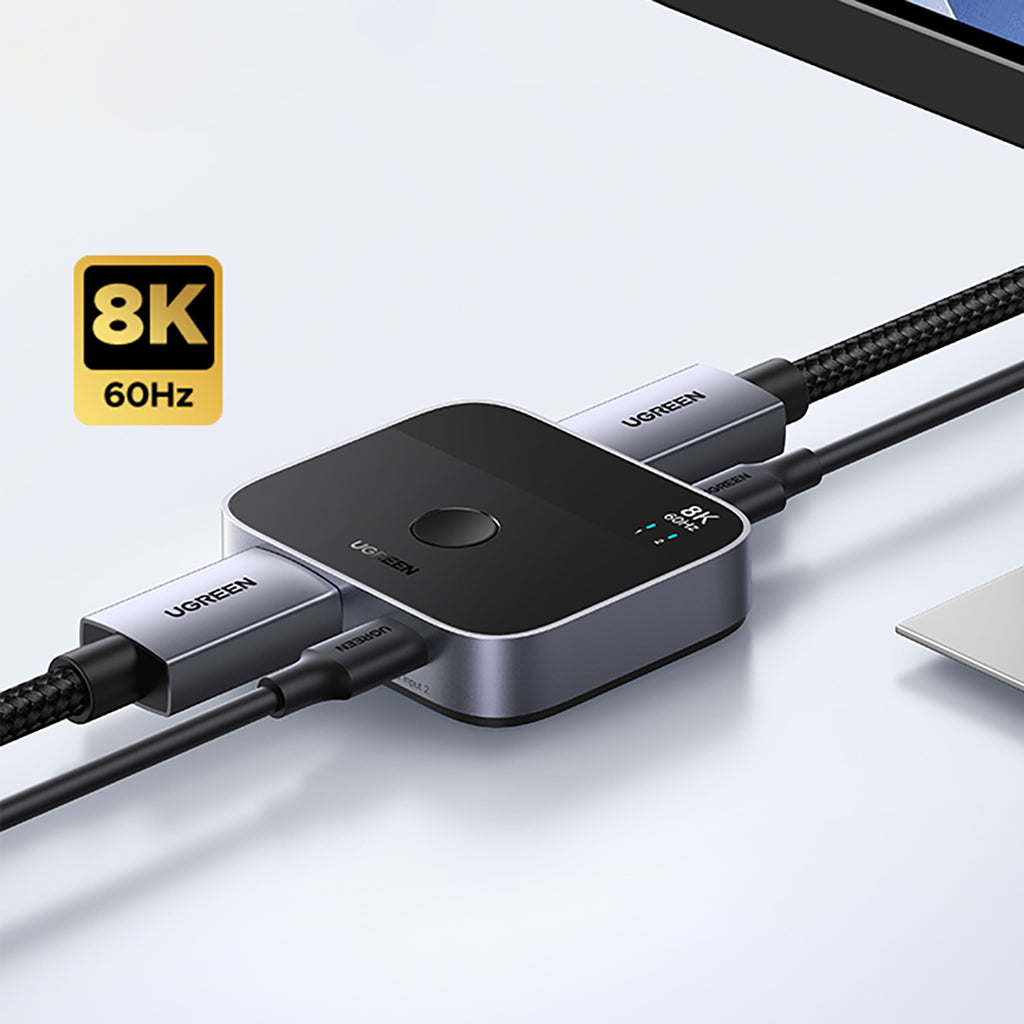Ugreen DisplayPort/USB-C į USB-C perjungiklis - pilka -- KVM Switches