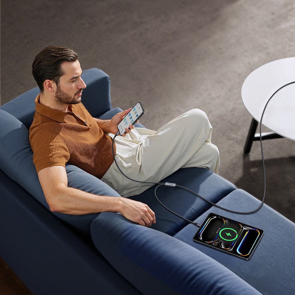 Ugreen 2in1 USB-C Kabelis - 2xUSB-C PD 140W 2m - Juodas -- Cell phone cables