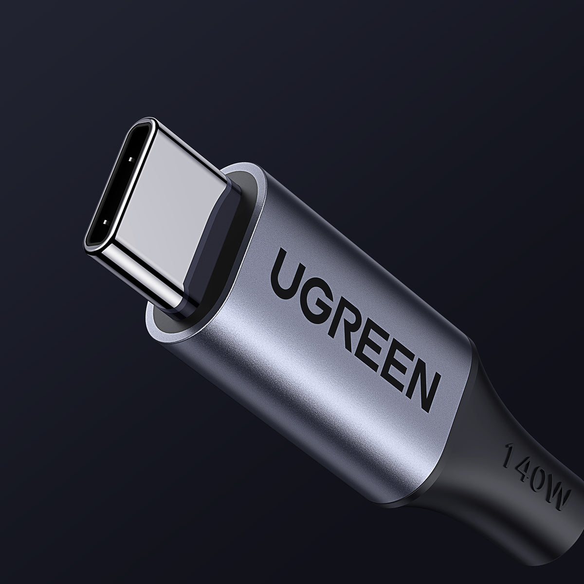Ugreen 2in1 USB-C Kabelis - 2xUSB-C PD 140W 2m - Juodas -- Cell phone cables