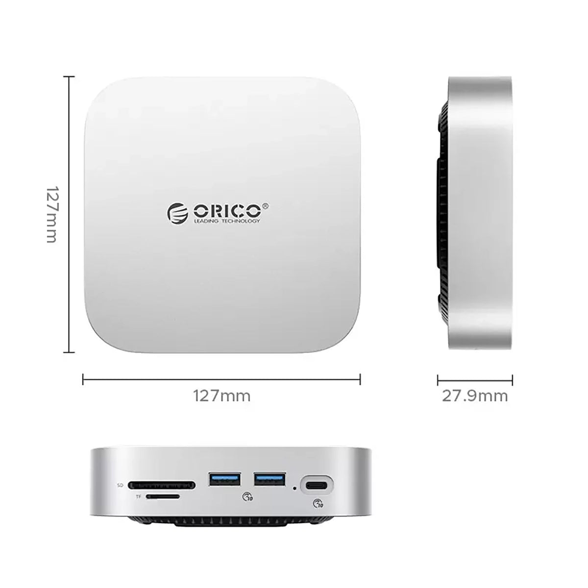 Orico MiniLink 9-in-1 Docking Station - Sidabrinė -- USB Hubs