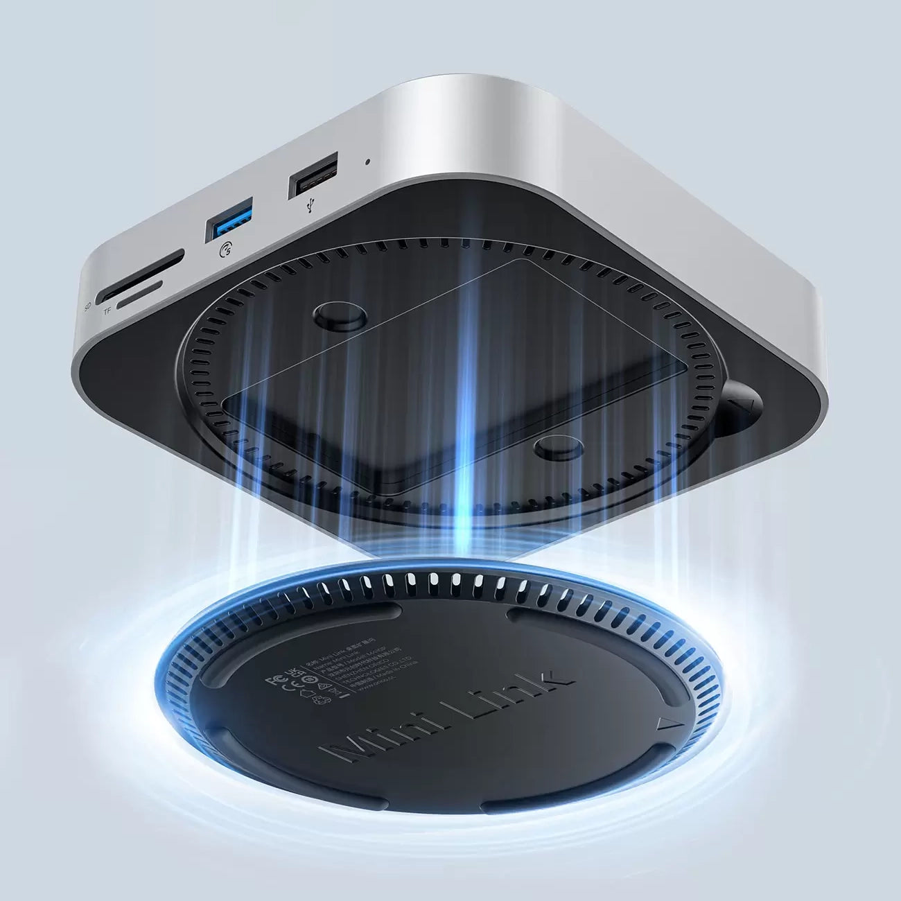 Orico MiniLink 9-in-1 Docking Station - Sidabrinė -- USB Hubs