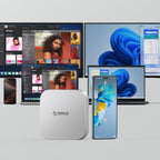 Orico MiniLink 9-in-1 jungimo stotis su M.2 SSD kieto disko lizdais - Sidabrinė -- Hard Drive Adapters