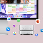 Orico MiniLink 9-in-1 jungimo stotis su M.2 SSD kieto disko lizdais - Sidabrinė -- Hard Drive Adapters