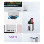 Orico MiniTower prijungimo stotis su kietojo disko lizdais iki 56TB - sidabrinė -- Hard Drive Adapters
