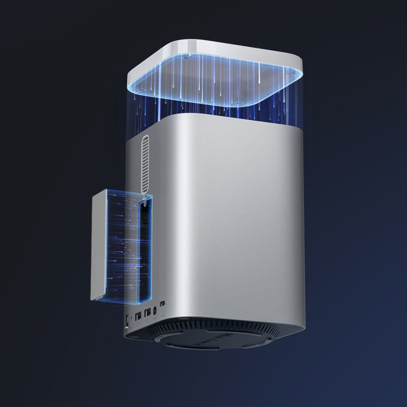 Orico MiniTower prijungimo stotis su kietojo disko lizdais iki 56TB - sidabrinė -- Hard Drive Adapters
