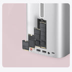 Orico MiniTower prijungimo stotis su kietojo disko lizdais iki 56TB - sidabrinė -- Hard Drive Adapters