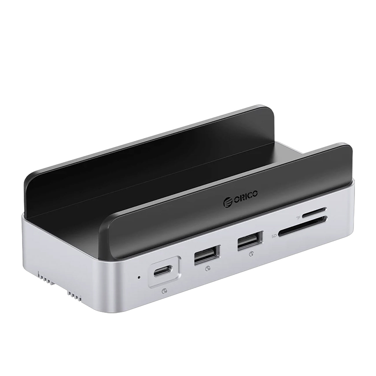Orico MiniDock 10-in-1 Prijungimo Stotis su SSD Kietojo Disko Skyriumi - Sidabrinė -- Mac mini 2024
