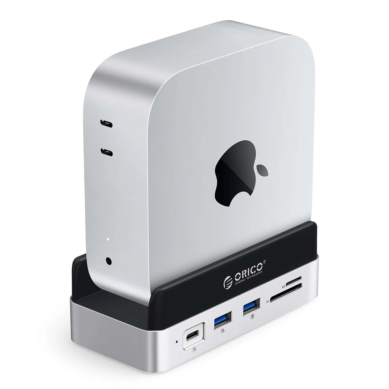 Orico MiniDock 10-in-1 Prijungimo Stotis su SSD Kietojo Disko Skyriumi - Sidabrinė -- Mac mini 2024