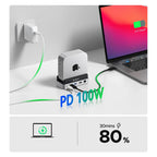 Orico MiniDock 10-in-1 Prijungimo Stotis su SSD Kietojo Disko Skyriumi - Sidabrinė -- Mac mini 2024